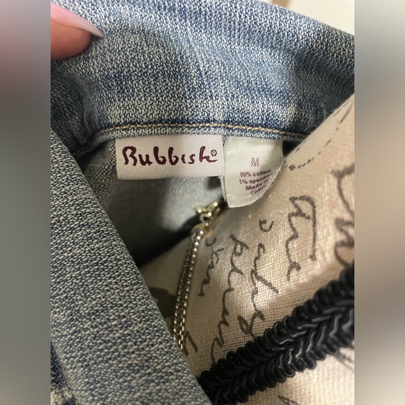 Rubbish distress blue Jean jacket SZ Medium - Picture 5 of 5
